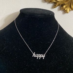 Swarovski Heroine Happy Script Necklace